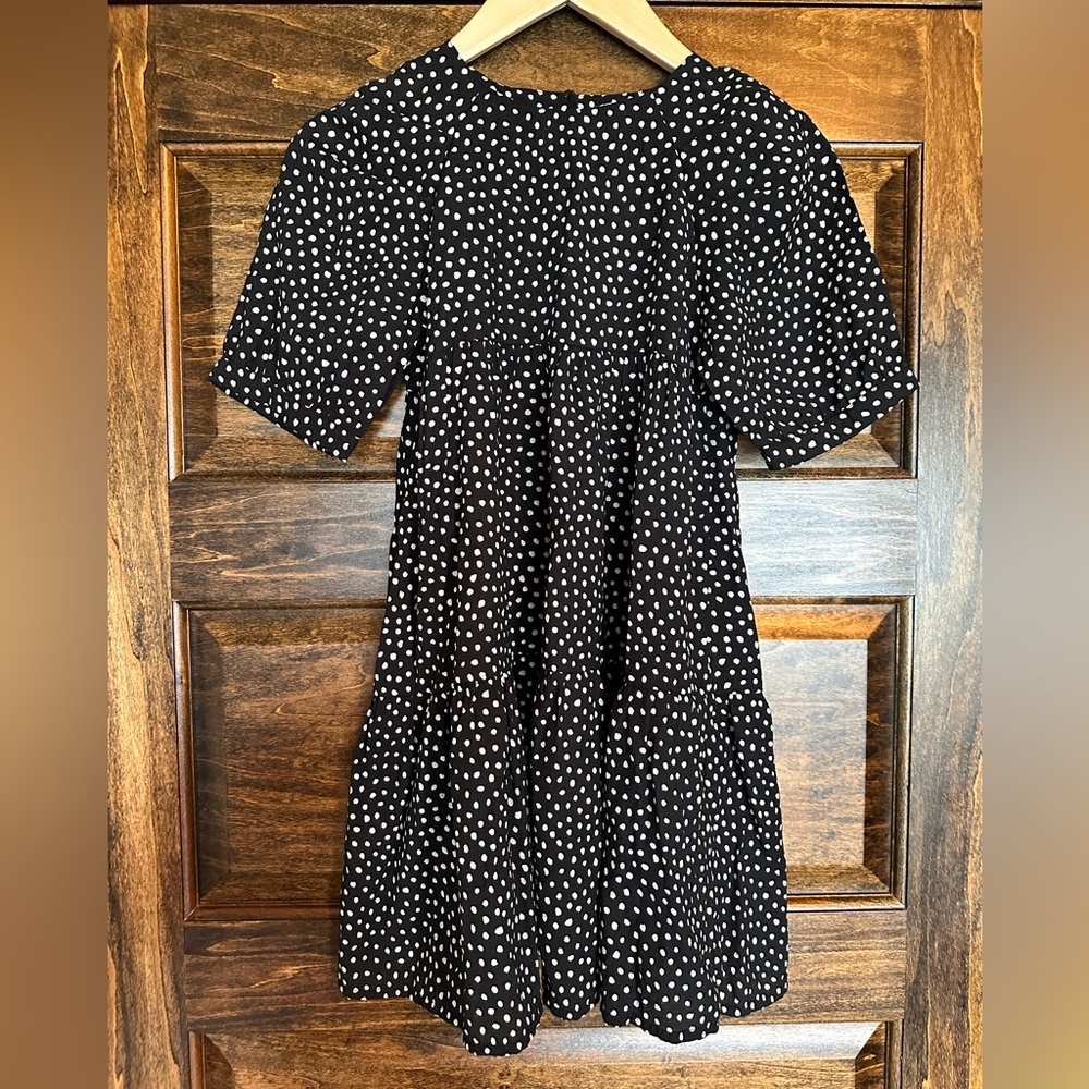Mayoral Black and White Polka Dot Kids Dress